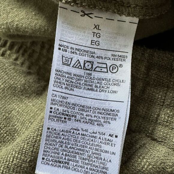 Old Navy Women’s Green Pull On Pants Cotton Blend Size XL Essential Style - Picture 12 of 13